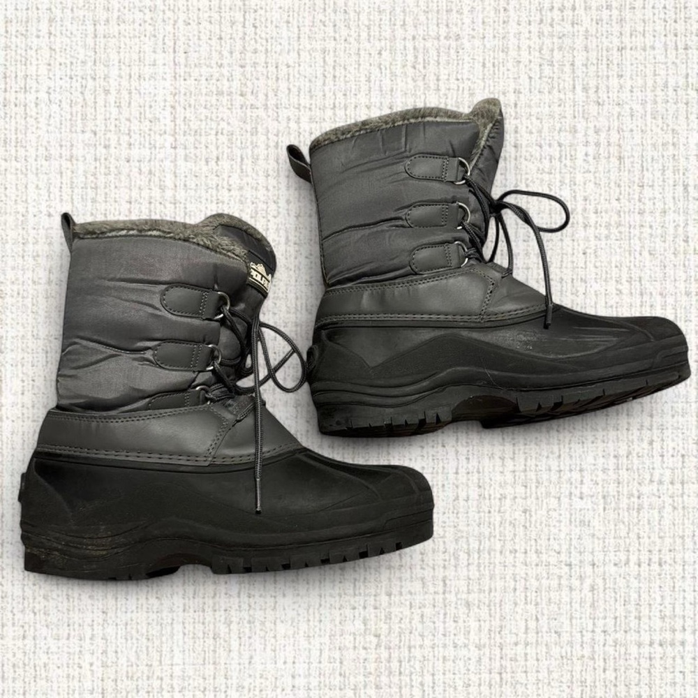 Polar black and gray winter boots